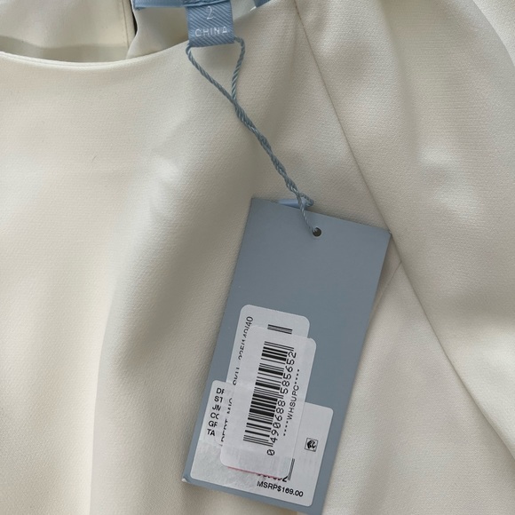 NWT Antonio Melani jumpsuit Size 2 Ivory with black bow detail - Picture 5 of 8